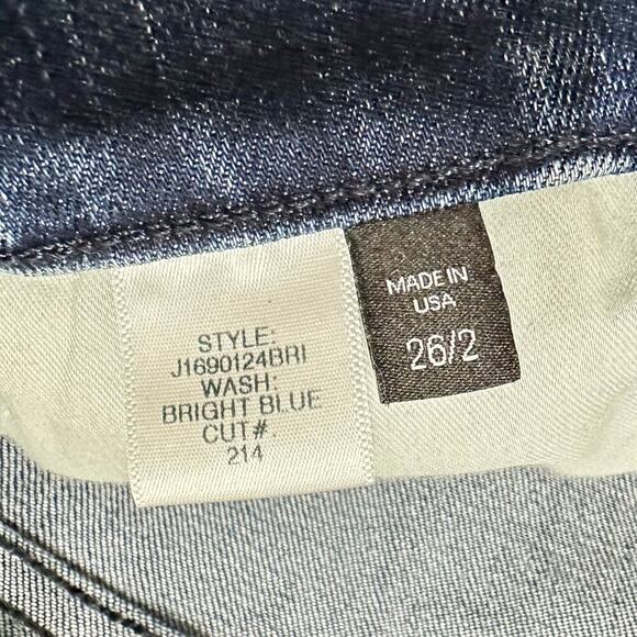 Veronica Beard Kate Tuxedo Stripe Skinny Jeans Bright Blue Women 26 - Picture 5 of 10